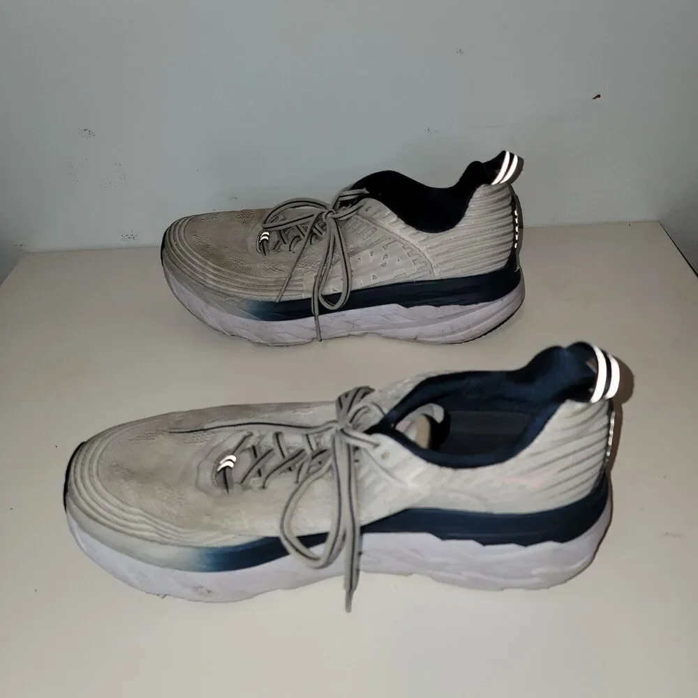 Hoka One One Bondi 6 Women’s Shoes Size 9 Gray Blue Running 1019270